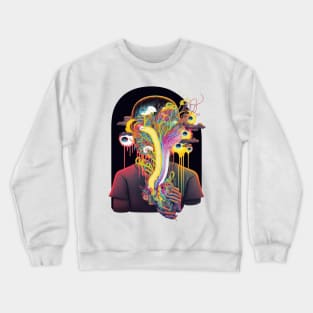 Face melt |Trippy|Dark| Crewneck Sweatshirt